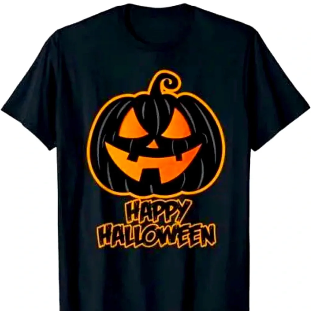 Happy Halloween for Men and Women - Pumpkin Halloween T-Shirt - Picture 1 of 2